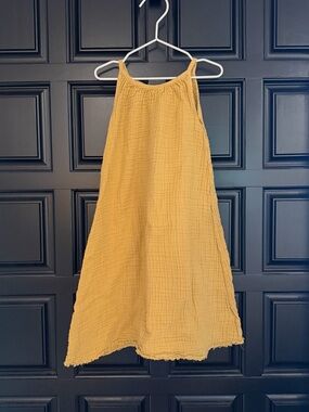 Kid 2T Go Gently Nation mustard yellow mid to full length dress